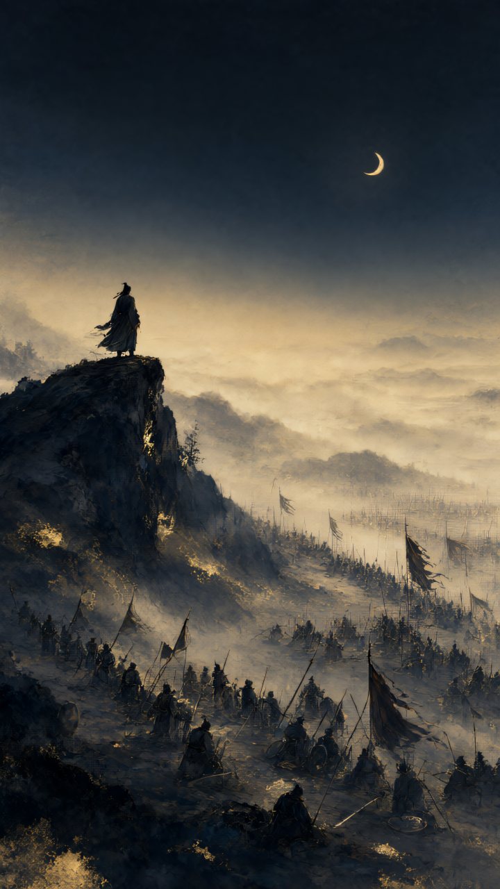 Winning without fighting: the enemy has laid down its arms and the valley is still.