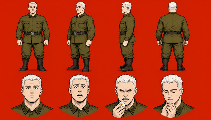 The fair-haired soldier